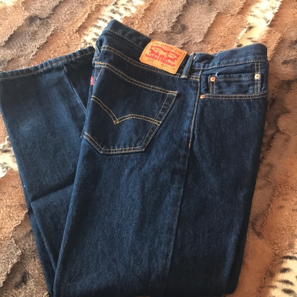 505 Levi’s Dark Denim Blue Jeans -Like New - Picture 5 of 9